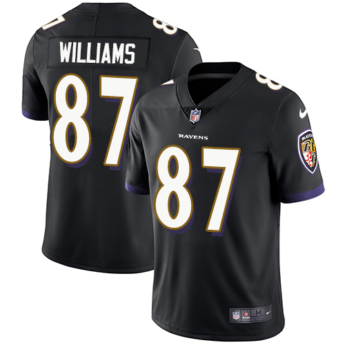 Nike Ravens #87 Maxx Williams Black Alternate Men's Stitched NFL Vapor Untouchable Limited Jersey - Click Image to Close